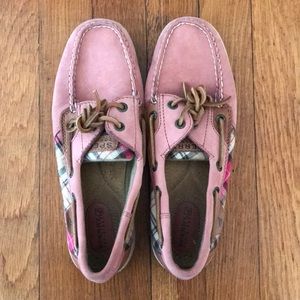Cute pink boat shoes